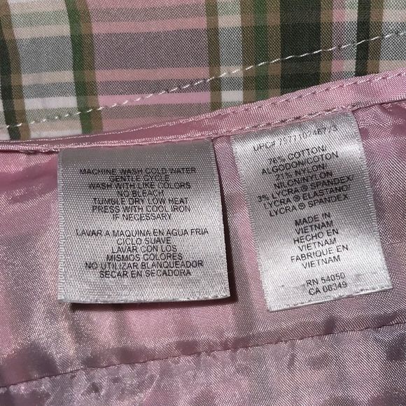 Anne Klein Sport active leisure longer shorts girly plaid - Picture 4 of 5